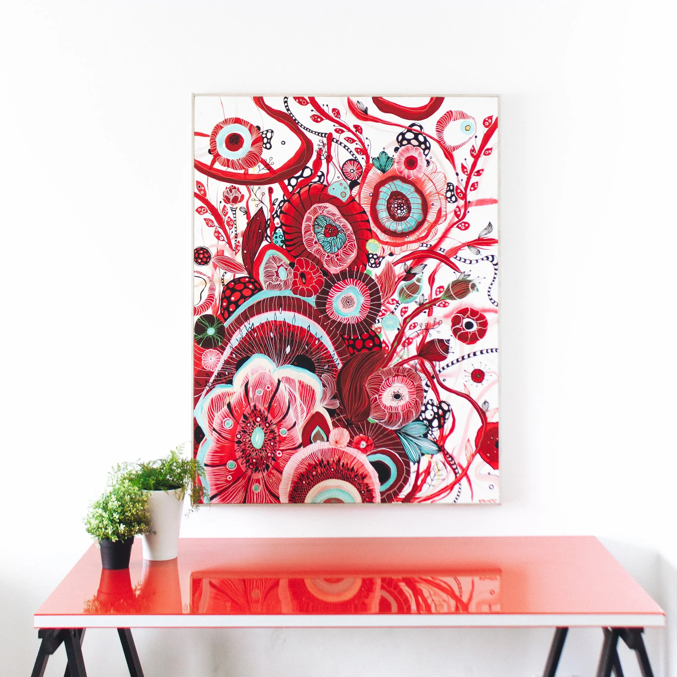 Alluvium, painting by Rachel Reinert