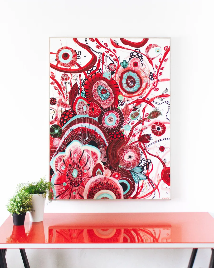 Alluvium, painting by Rachel Reinert