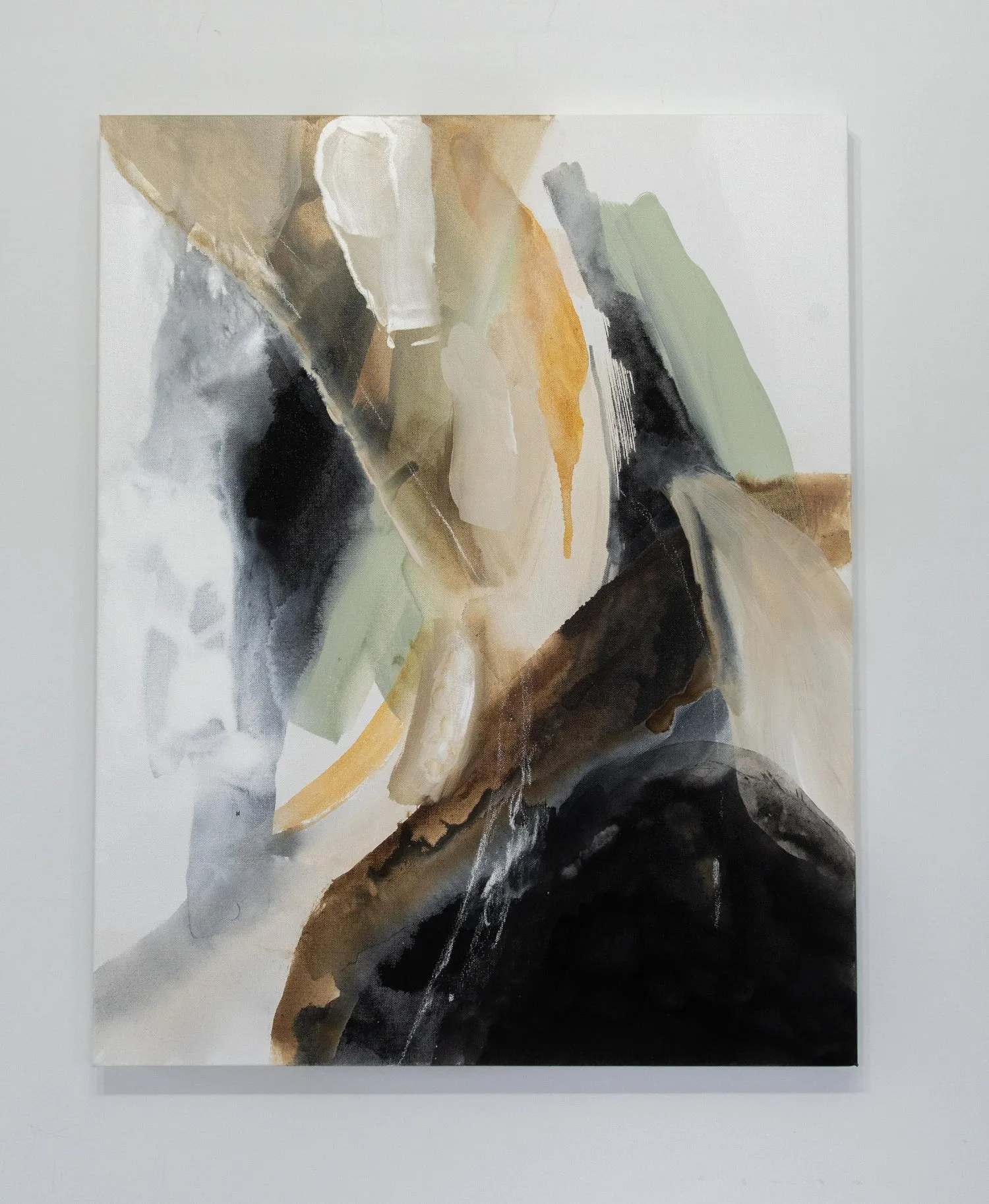Before the Stillness, acrylic and pastel on canvas by Rachel Reinert