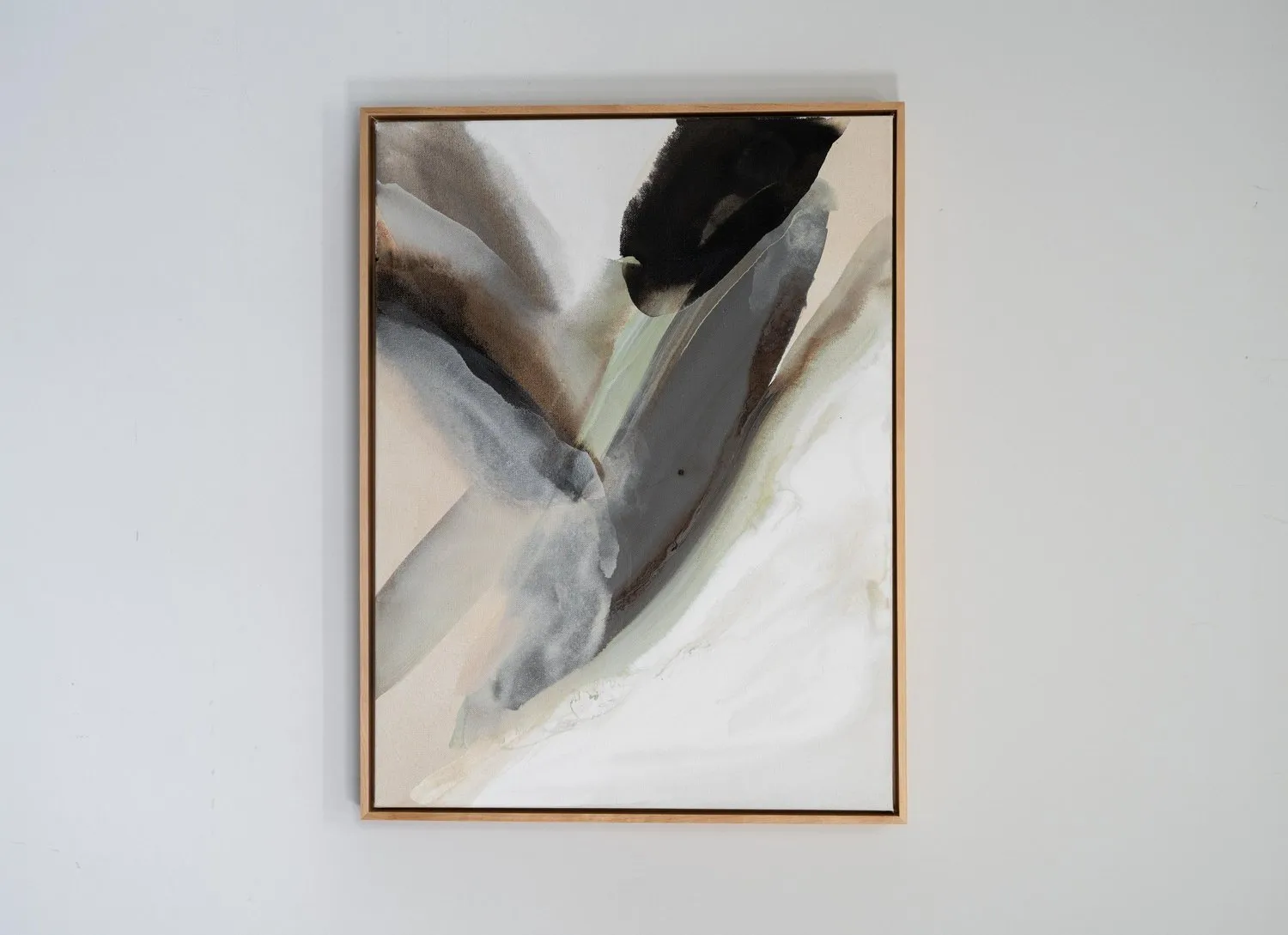 Chasing The Present, acrylic and pastel on canvas by Rachel Reinert